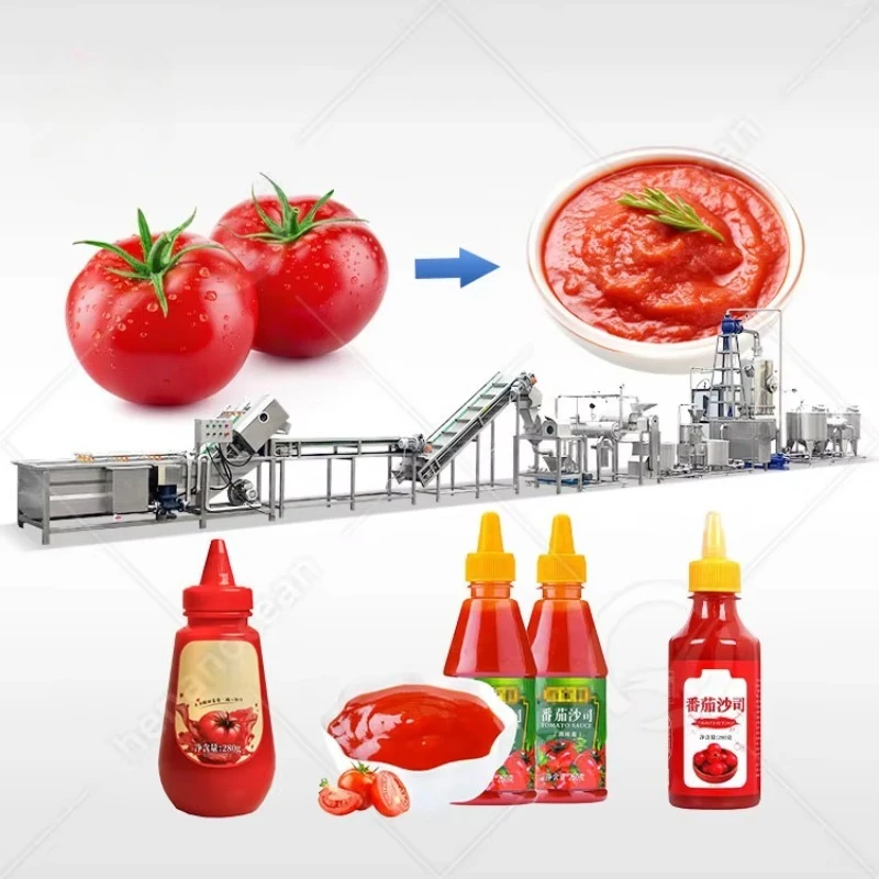 FL Customized Commercial Concentrate Ketchup Tomato Paste Manufacture Plant Low Price Tomato Puree Sauce Setup Equipment
