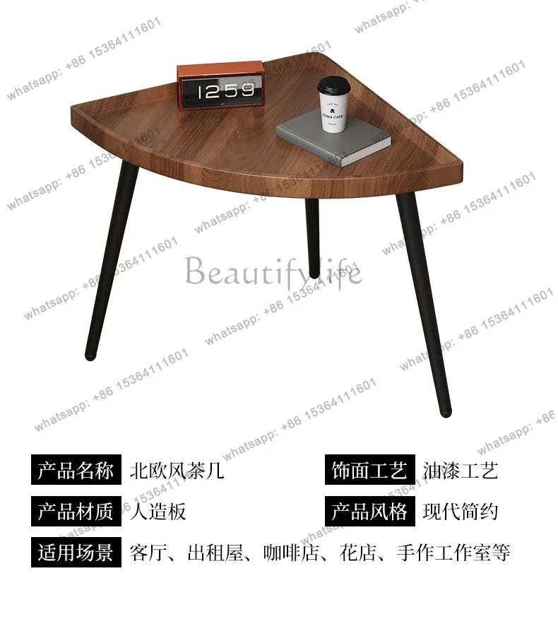 طاولة قهوة فريدة من نوعها من الخشب الشفاف، لطيفة مقاومة للماء، أرضية شقة، طاولة جانبية صغيرة، أثاث صالون ميسا سنترو البسيط الحديث