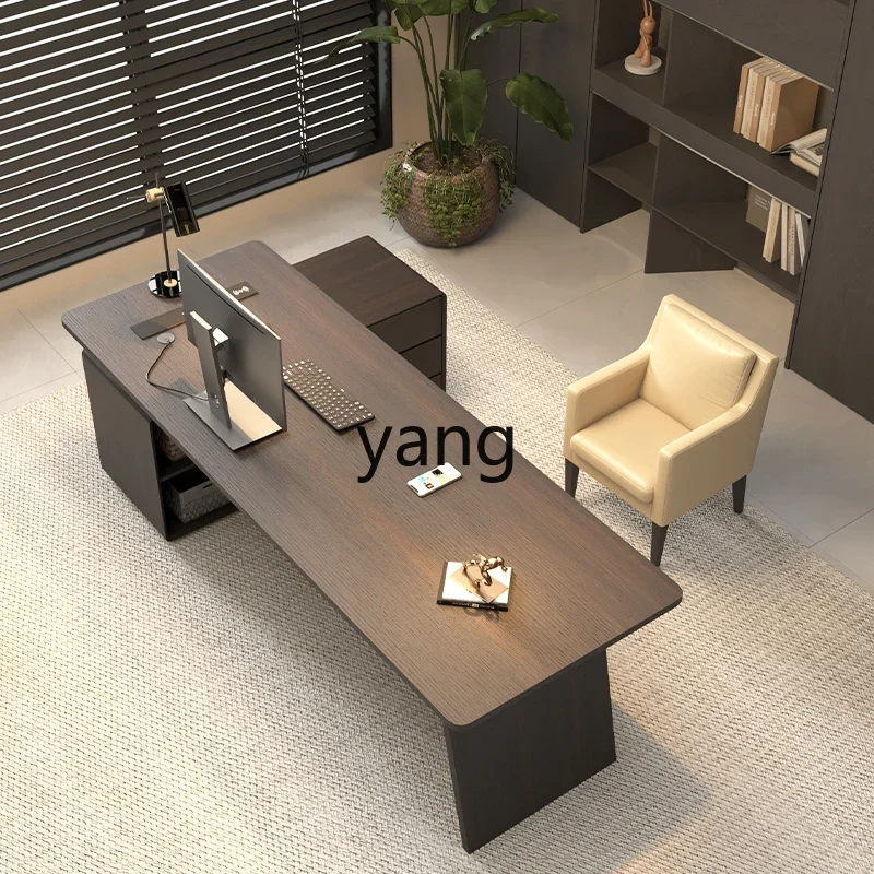 LH Light Luxury Modern Minimalist Premium Corner Desk Adult Home Study Solid Wood Computer Desk