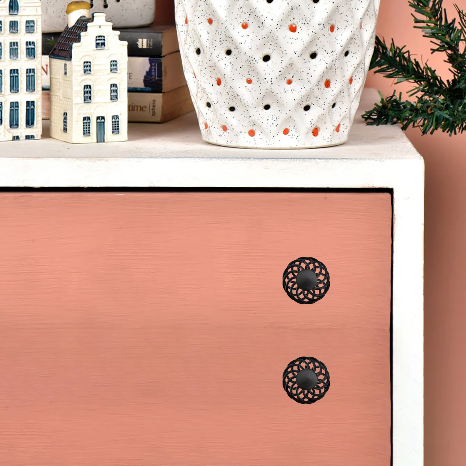 

4pcs European Style Wardrobe Pulls Iron-Nickel Alloy Cage Shaped Handle For Drawer Door Knob Vintage Furniture Decor