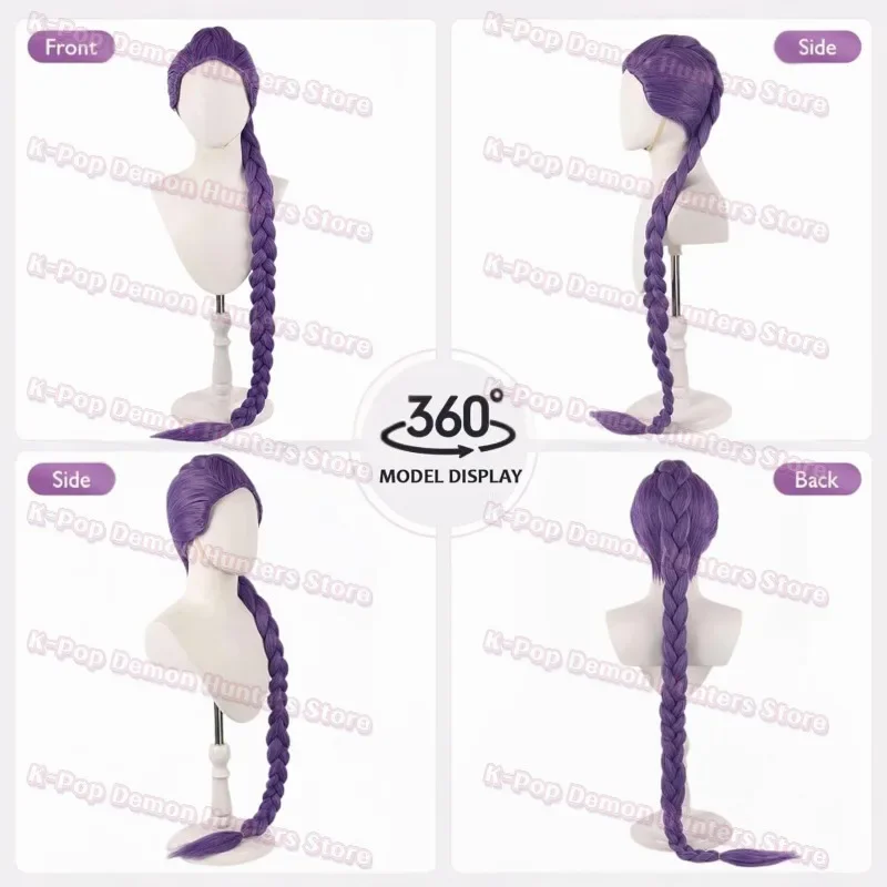 Cosplay Kpop Huntrix Rumi Parrucca Cosplay Festa di Halloween Accessorio per demone Cacciatori Coda di cavallo staccabile