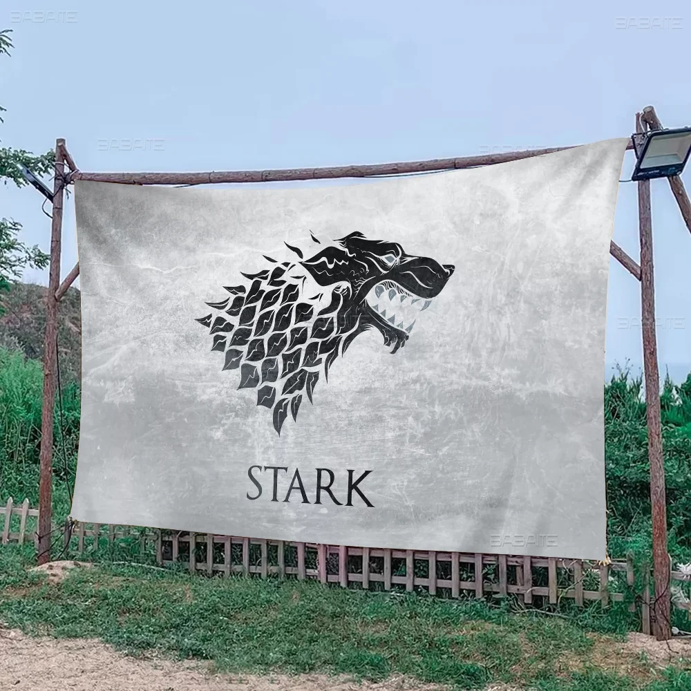 T-Thrones-Tv-Game Small Size Cheerleading Banner Hand Pulled Flag Outdoor Atmosphere Flags