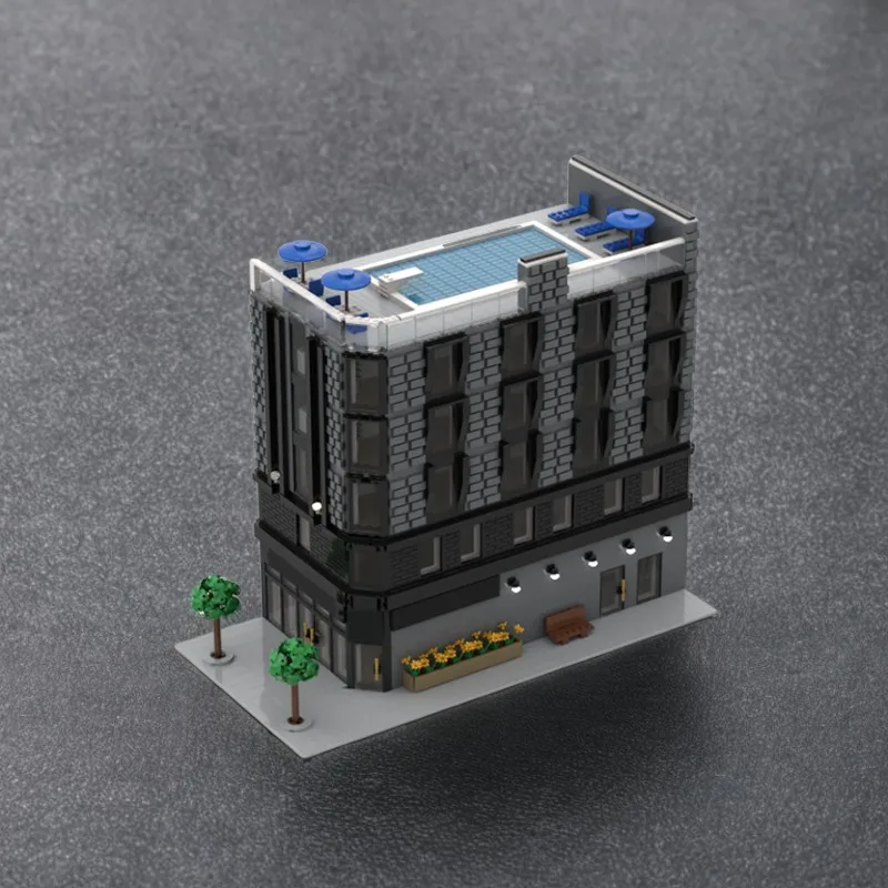 

7306PCS Moc Hotel Modular Buildings Bricks Educational Construction Toy DIY Gift for Boys Girls Improve Operational Skills