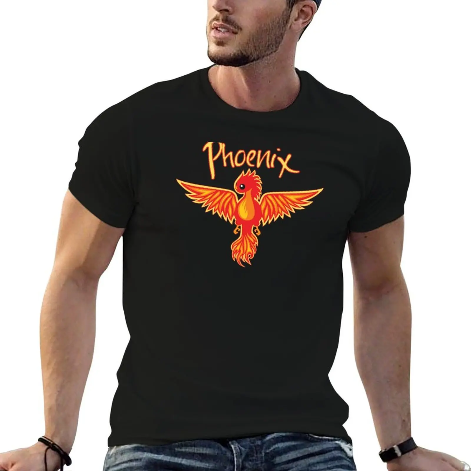 Phoenix With Title T-Shirt Comfortable Daily Wear Tee