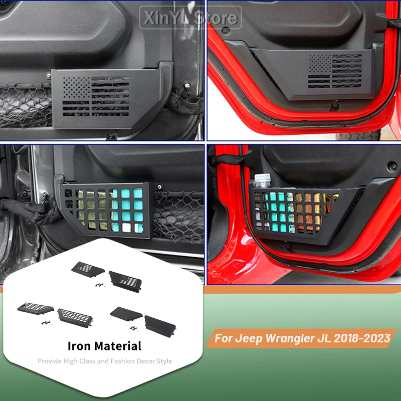 

Car Storage Box Organizer Multifunction Rear Door Side Hanging Pocket for Jeep Wrangler JL JT Gladiator 2018 Up Car Accessories