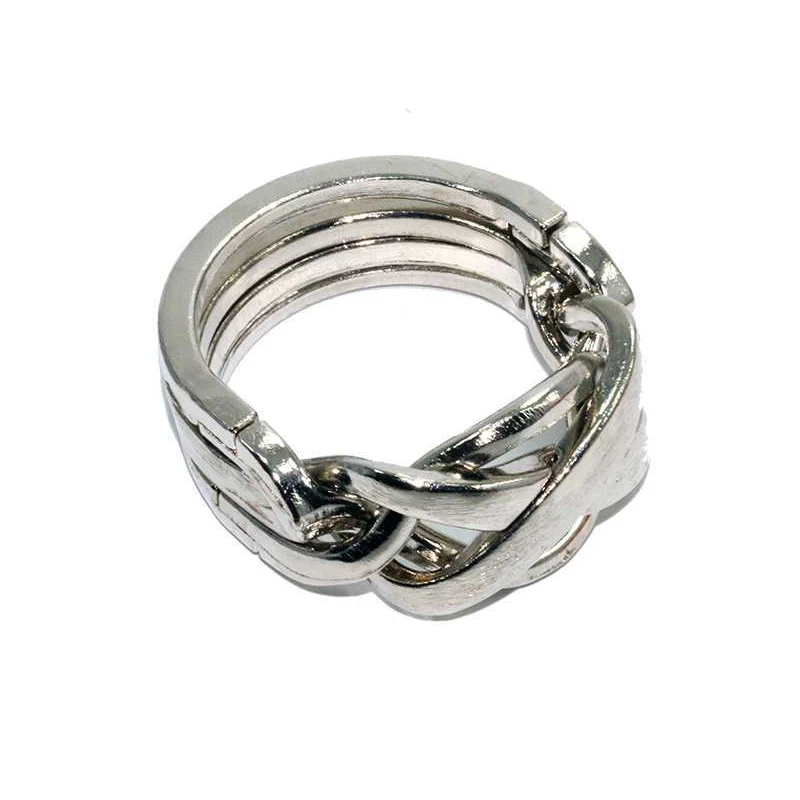 Magische Ringpuzzel Ontstrikking Brain Teasers Unieke cadeaus voor tieners Volwassenen Ontgrendelen in elkaar grijpende IQ Logic Test Educatief speelgoed