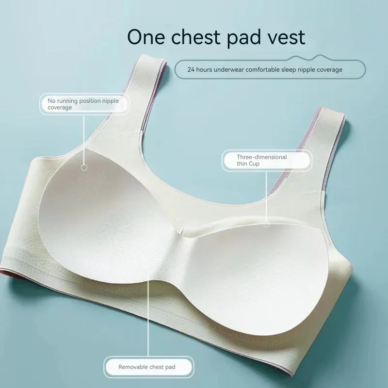 All-season Seamless Comfortable Teenage Underwear Sports Vest for Young Girls During Puberty School Students Kids Bra