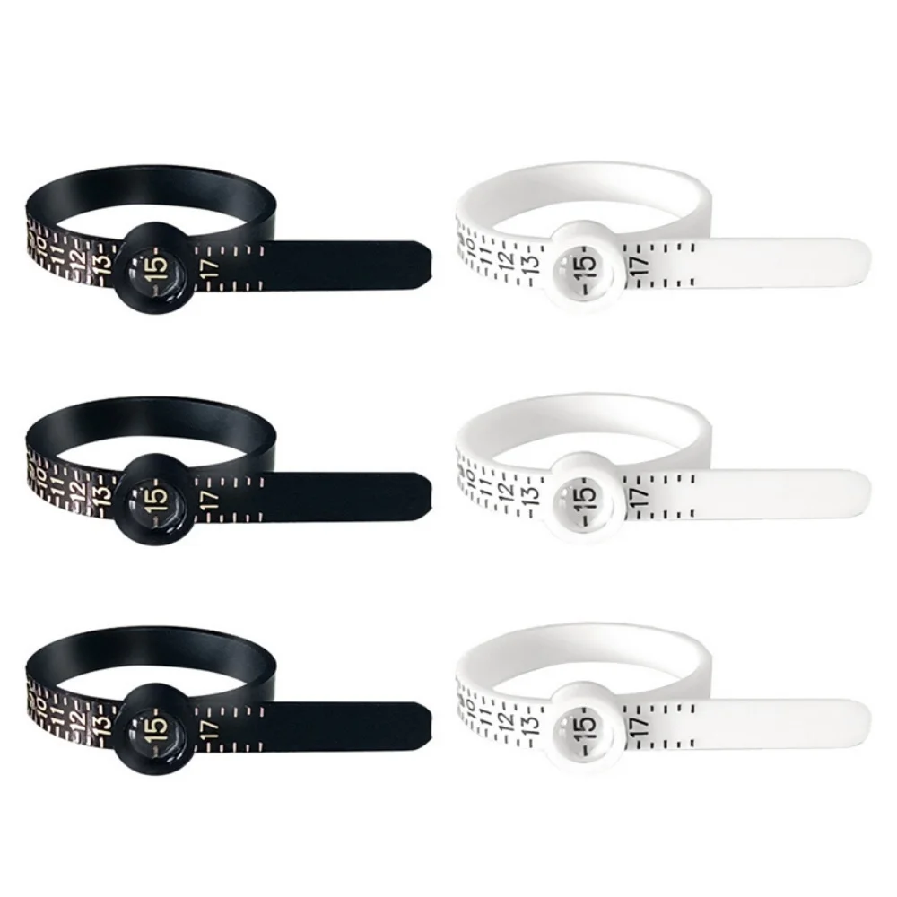 1pcs Ring Ruler Ring Measuring Tape Ring Measuring Tool Annular Coil Finger Size Filter with Magnifying Glass US UK EU Size