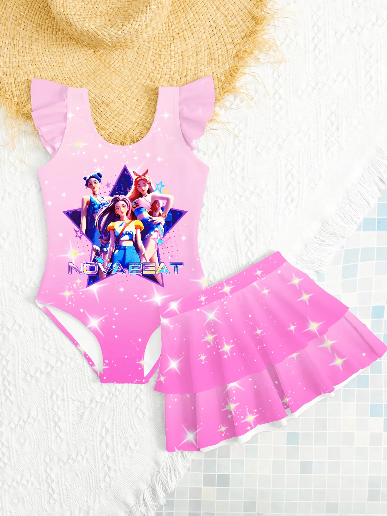 Baby Clothing Bundles - Girls' Summer Casual Swimsuit Set, Kidsren's