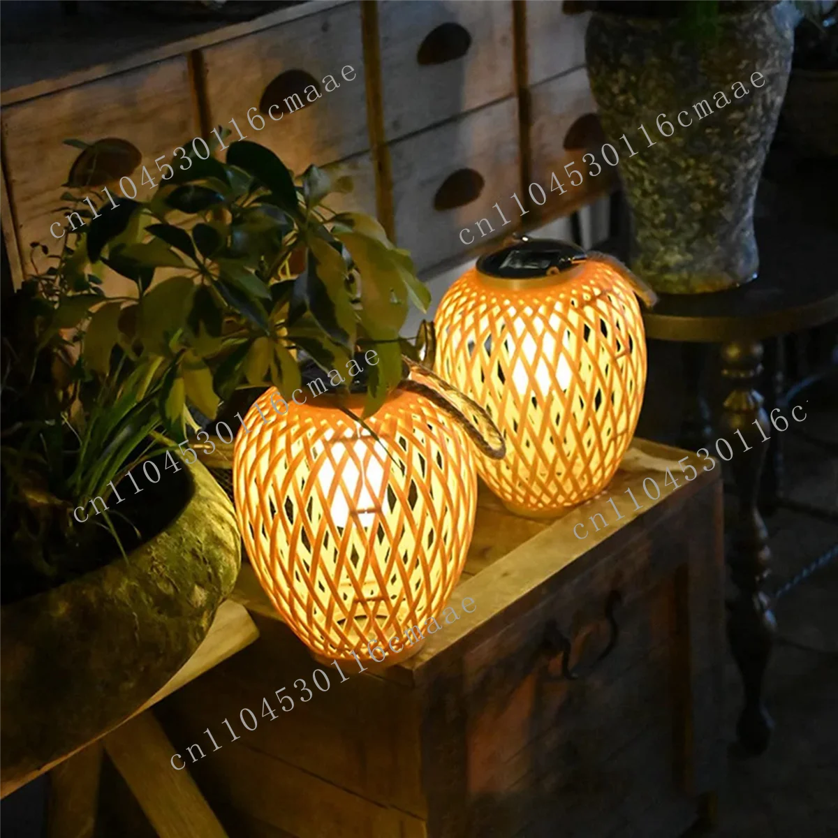 New Vine Lamp Courtyard Balcony Garden Decoration Candle Lamp Atmosphere Bamboo Pendant Lamp