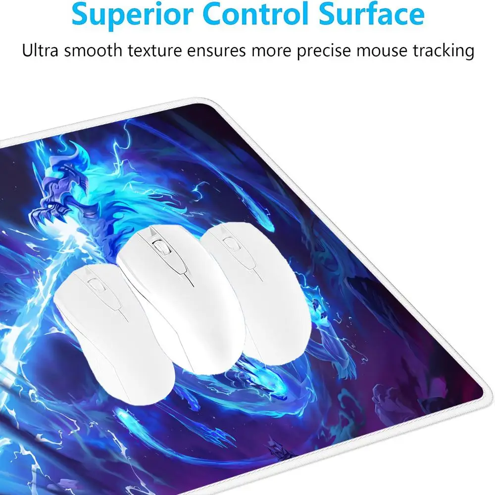 Cool Blue Water Dragon Mouse Pad Large Gaming Non-slip Gamer Keyboard Desk Accessory Aesthetic Laptop Tablet Mat Mini PC Playmat