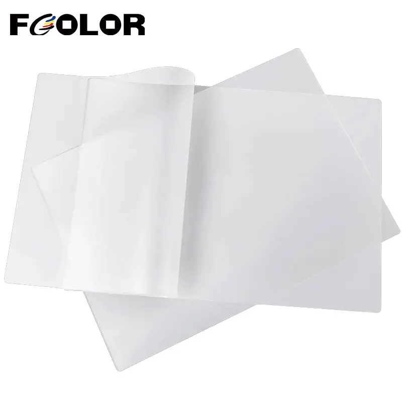 Fcolor 50 arkuszy A4 DTF PET Film do drukarki DTF Direct to T-shirt Folia termotransferowa do drukarki L1800 1390 XP600 A3 DTF