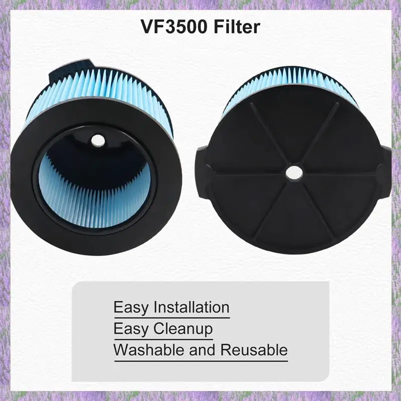 

A63K-4 Pack VF3500 3-слойный плиссированный бумажный фильтр с мелкой пылью для RIDGID от 3 до 4,5 галлонов, влажный/сухой магазин, замена пылесосов