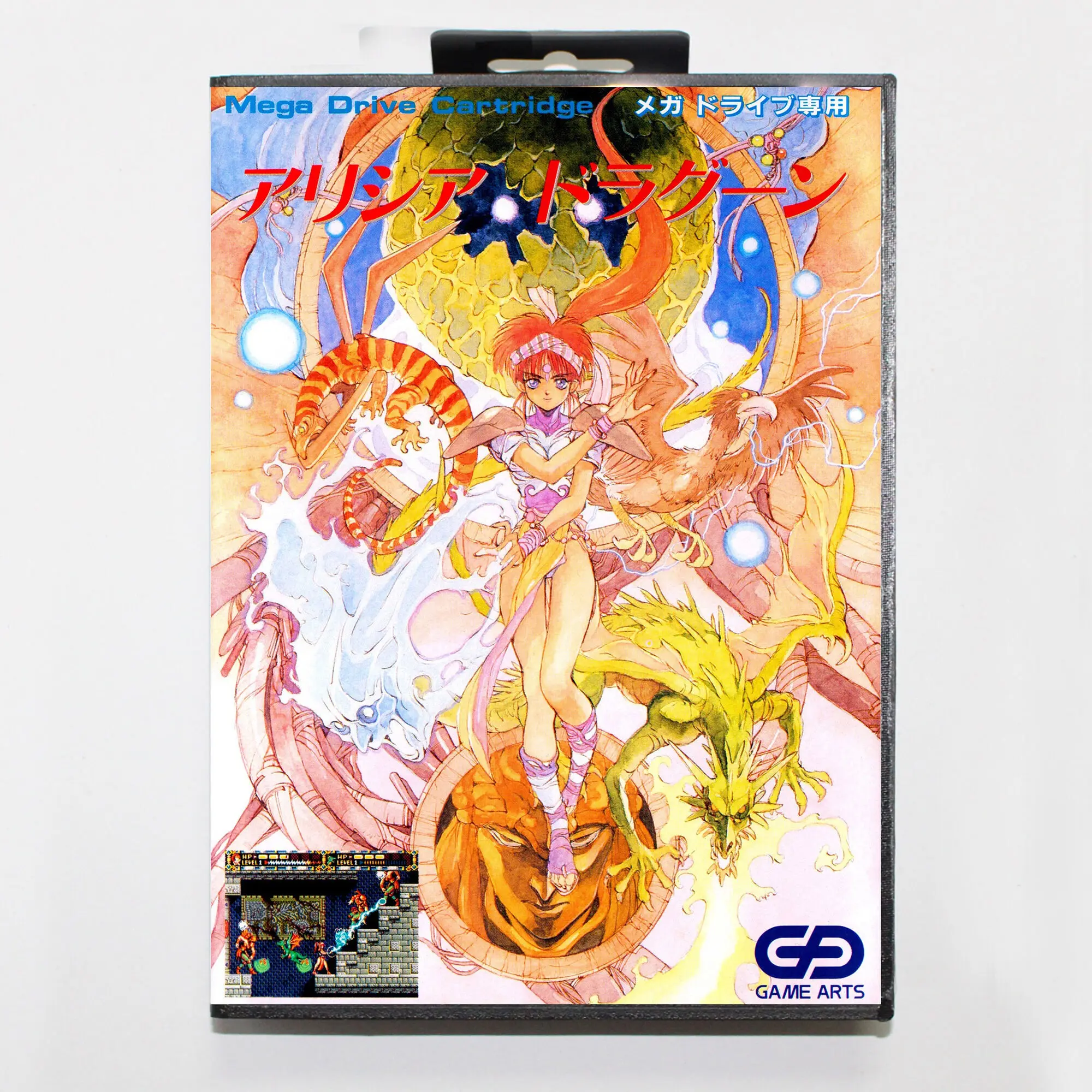 Game Card Com Caixa De Varejo, Alisia Dragoon, Sega Mega Drive, Sistema Genesis, 16Bit, MD Cart