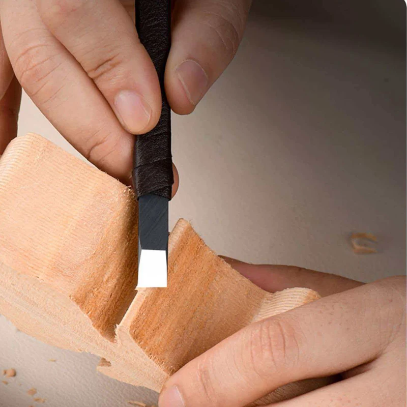 

Precision Hand Carving Flat Knife Woodworking Set Multi-Use Carving Tools for Wood Carving Craft Projects