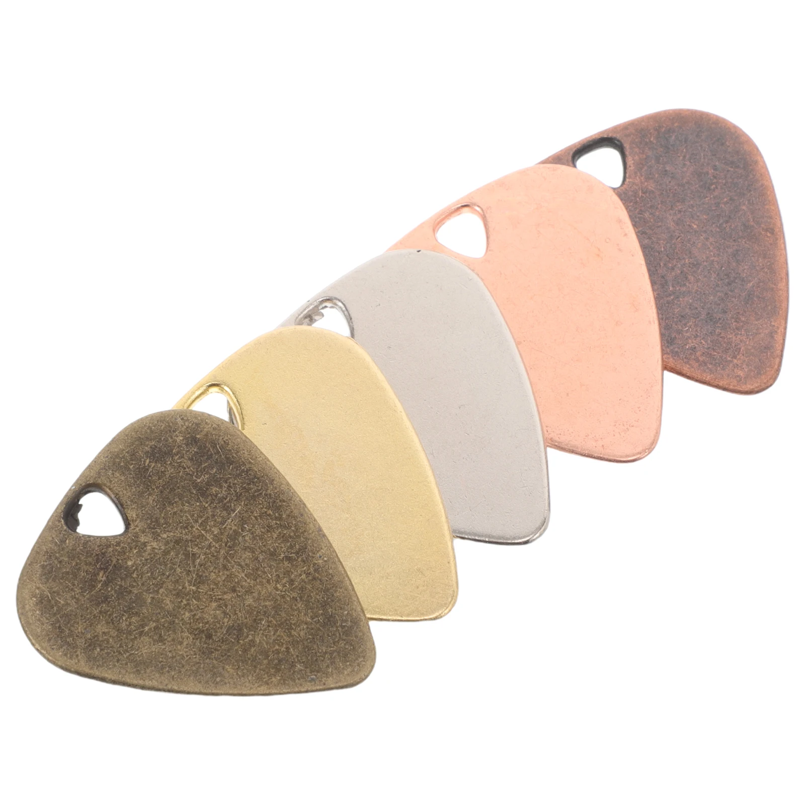 

5 Pcs Electric Guitar Picks Bass Bronze Finger Custom Banjo Necklace Brass Accessories Diy