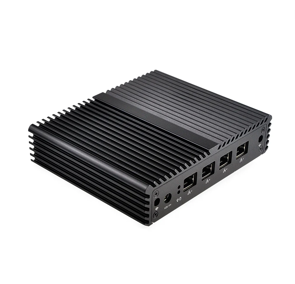 Qotom 4 Ethernet Mini Pc Q190g4n Celeron J1900 N2920 Micro Pc Server Opnsense Industriële Router Fanless Mini-Computer