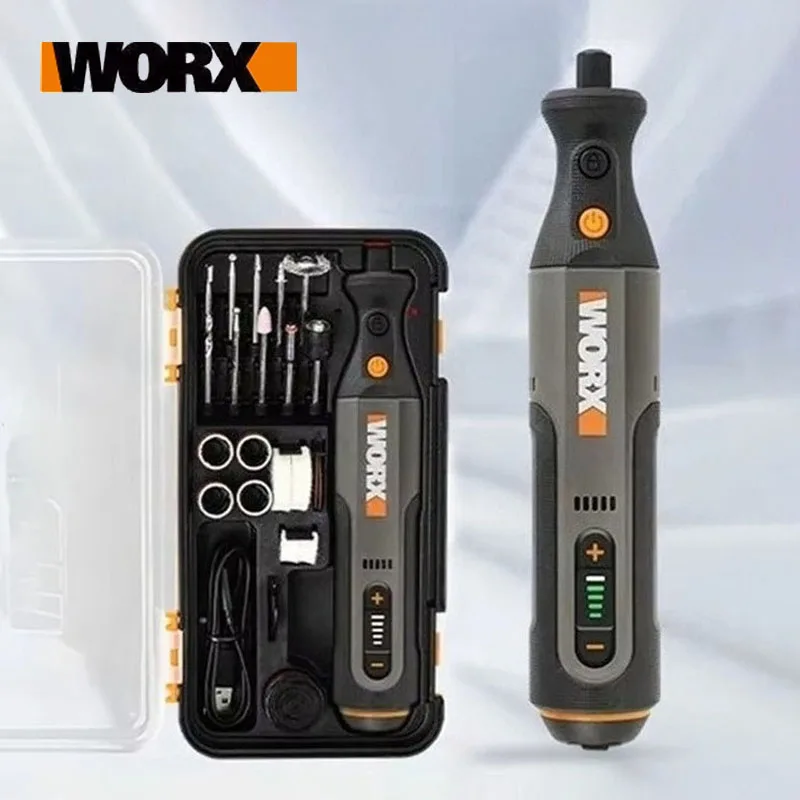 

Роторный инструмент Worx 8 В WX106, аккумуляторная мини-дрель, гравировальный шлифовальный полировальный станок, USB-зарядное устройство, электроинструменты с переменной скоростью для дома