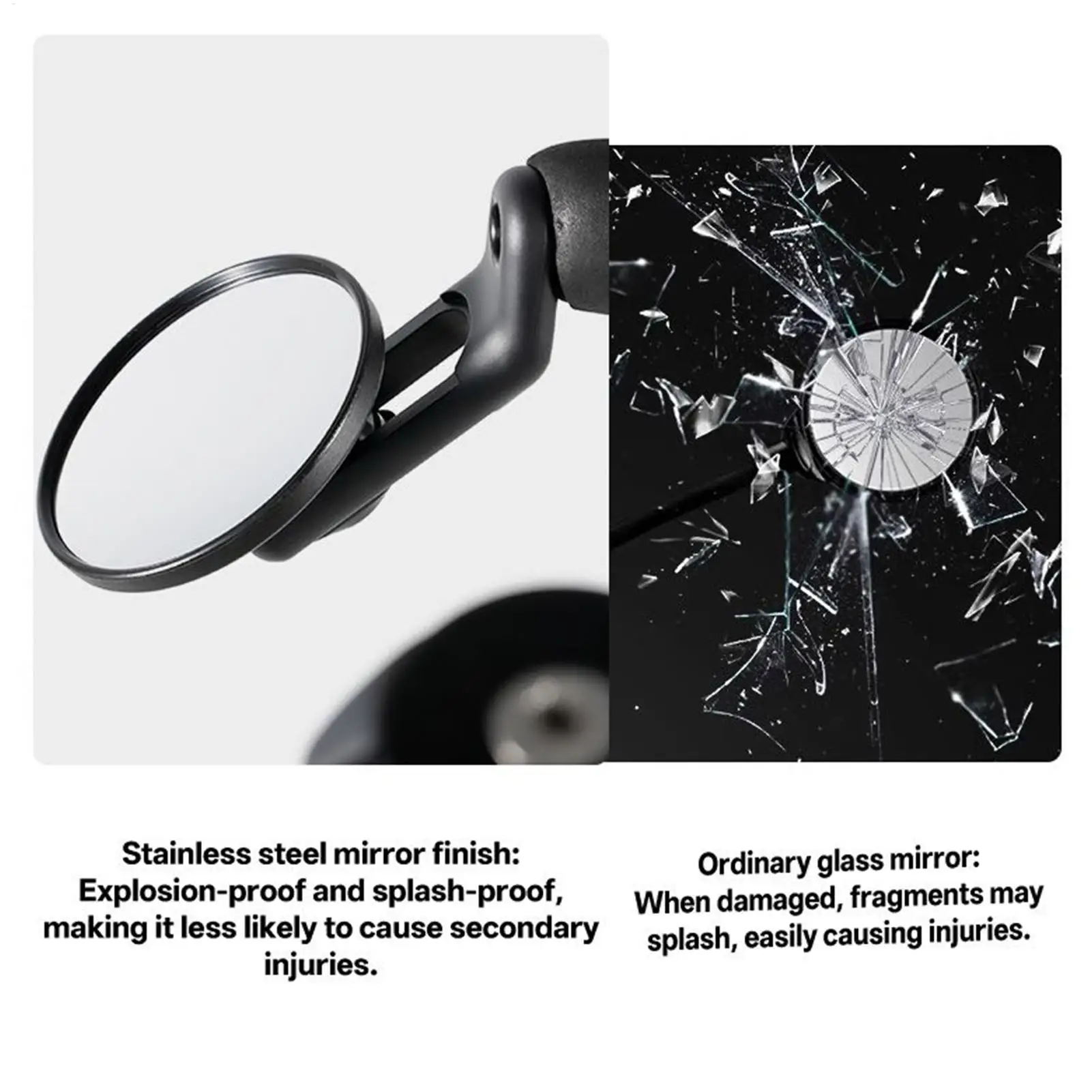 

Зеркало для велосипеда с креплением на руль, регулируемое, вращающееся на 360 градусов, универсальное, с линзой, для велосипедов, мотоциклов и дорожного транспорта