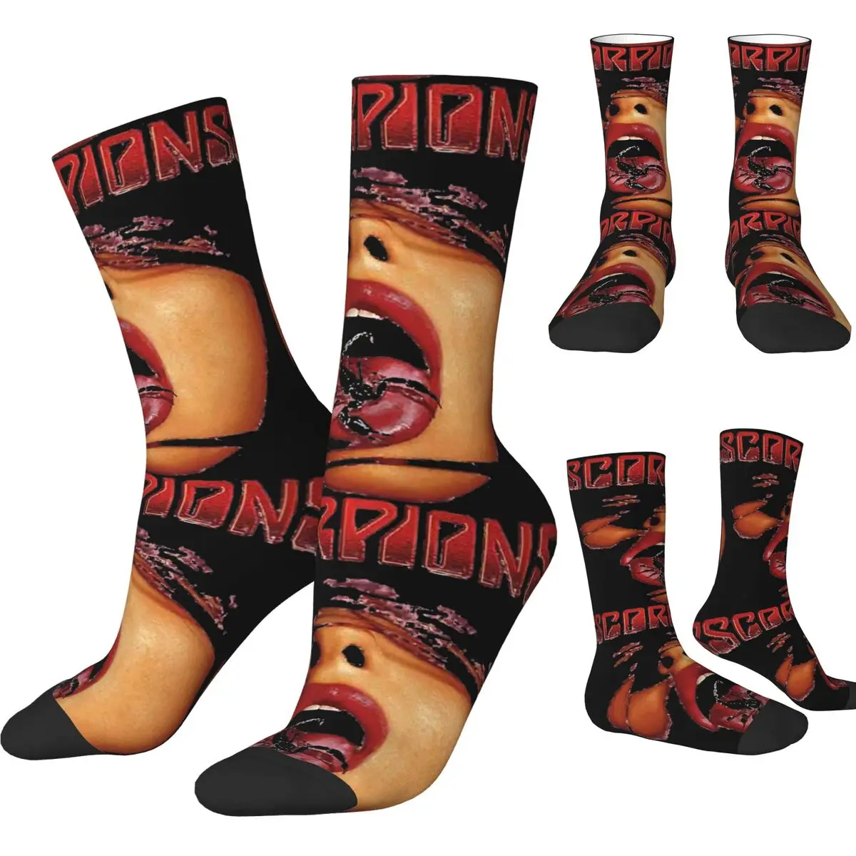 Still Loving You Rock Band Scorpions Socks Autumn Stockings Funny Couple Quality Socks Printed Climbing Non Skid Socks