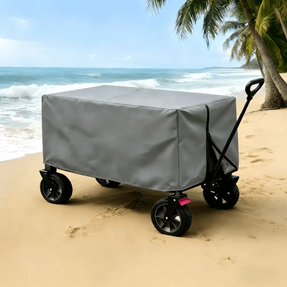 Oxford Cloth Wagon Protective Cover Rectangle Dust-proof Folding Cart Cover Waterproof Sunscreen Trolley Cover Backyard