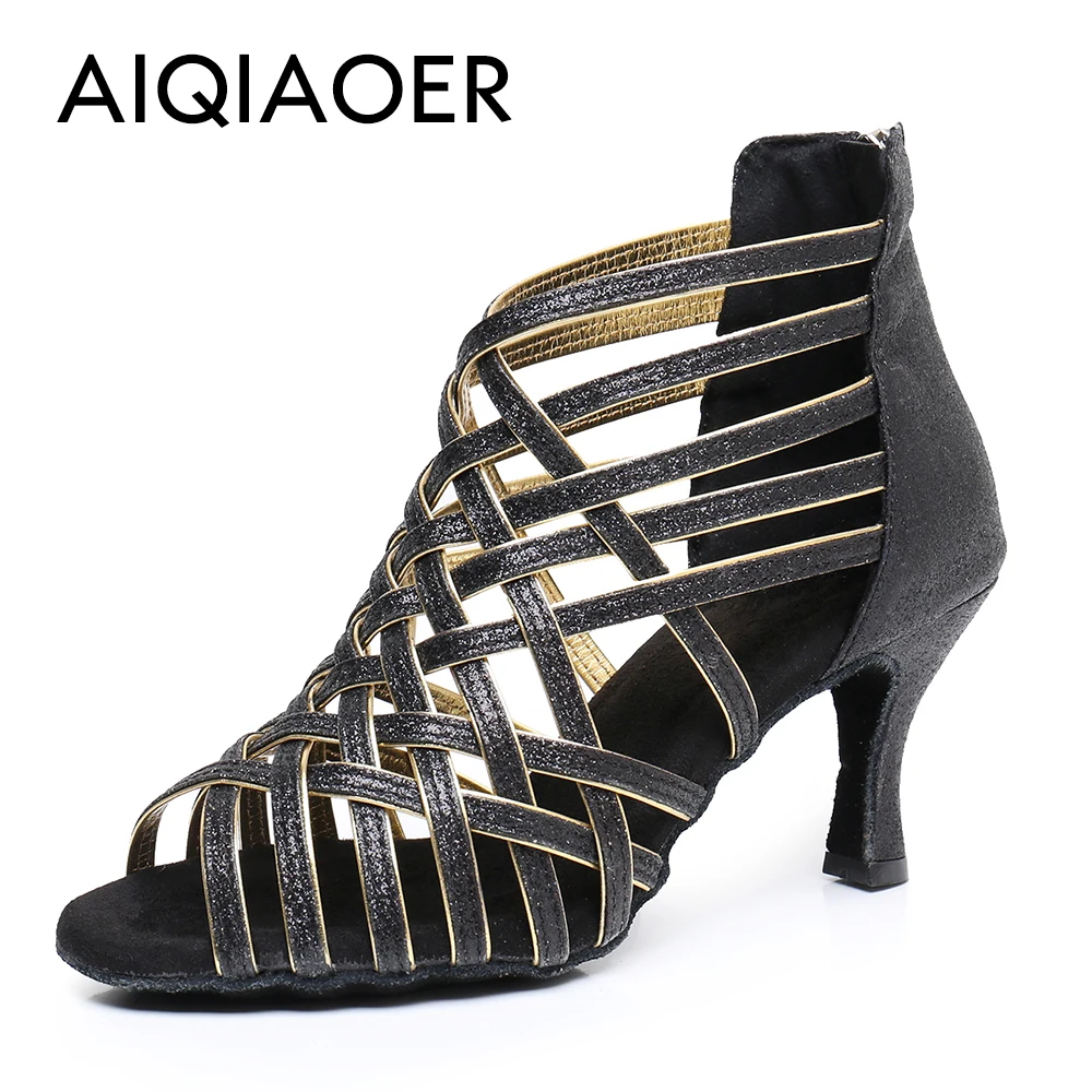 

Latin dance boots ladies social dance shoes ladies jazz tango dance shoes high quality plus high heels