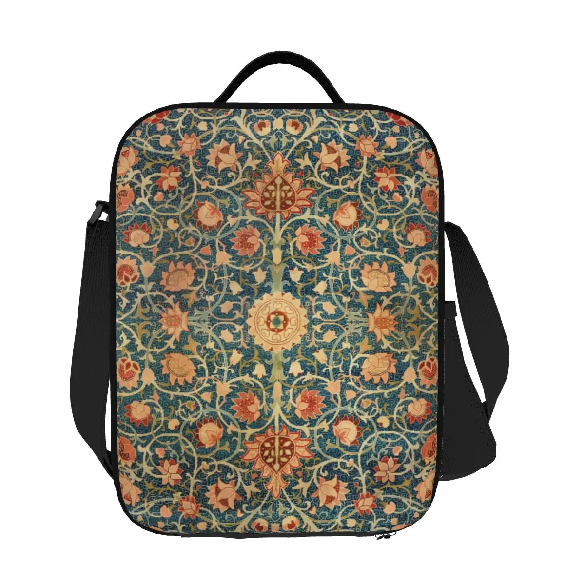 

Holland Park William Morris Carpet Print Resuable Lunch Box Leakproof Floral Pattern Cooler Thermal Food Insulated Lunch Bag