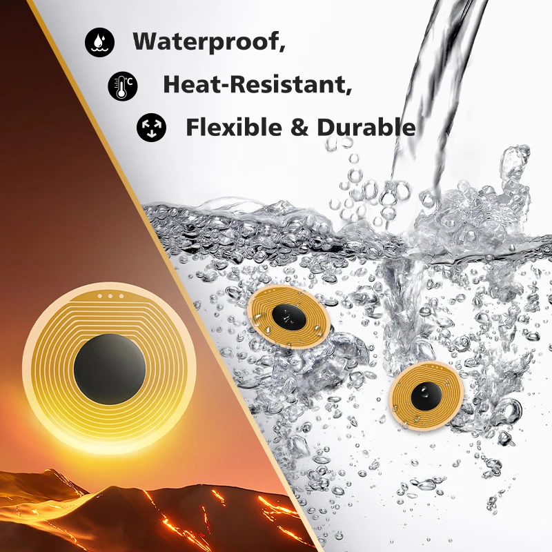 13.56mhz Ntag213 FPC Label/Tag 144Bytes Programmable Chip Mini NFC Anti-metal Tag Sticker RFID Access Control System [Dia10mm]