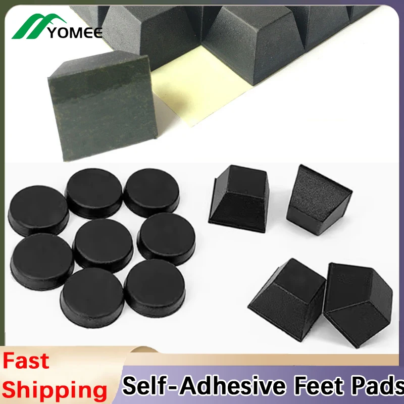 Self-Adhesive Rubber Feet Leg Pads Anti-Slip Shock Cupboard Drawer Cabinet Furniture Buffer Pad