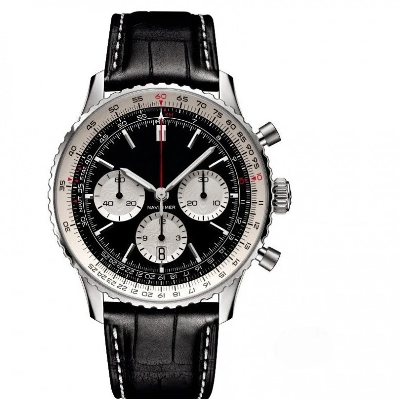 

2026 Designer Luxury Watch Mens Business Quartz 6 Hands Genuine High Quality Wristwatch Stainless Steel Band Calendar Function