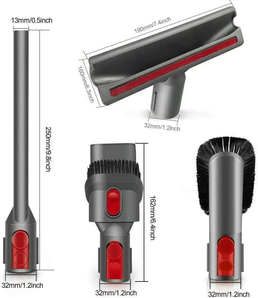 

Комплект для замены матраса 4 кисть для ПК для Dyson V8, мягкая меховая щетка на присоске