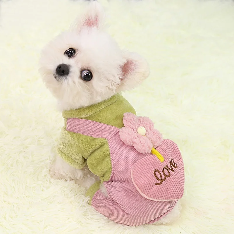 Cute Dog Clothes Winter Vest For Small Dogs Cats Warm Pets Sweater Soft Flannel Puppy Puffer Jacket Dog Accessories Supplies Xxs