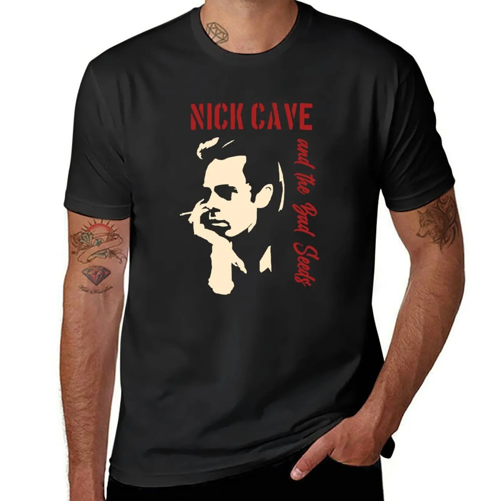 SHOCKSTAR NICK CAVE T-Shirt Blouse quick-drying anime clothes plain white t shirts men