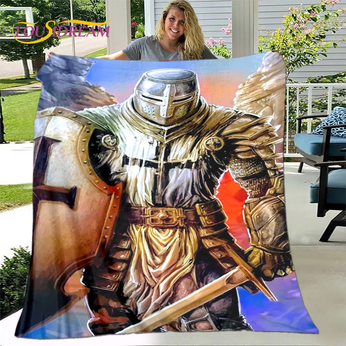 Cavalier Knight Templar Crusaders Games Soft Plush Blanket,Flannel Blanket Throw Blanket for Living Room Bedroom Bed Sofa Picnic