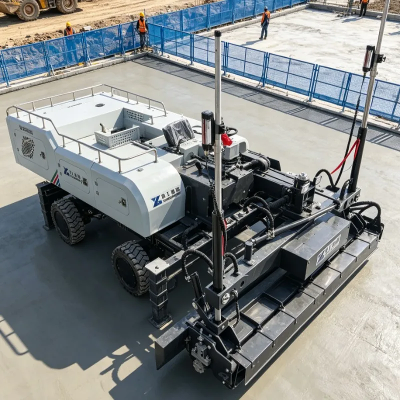 Customized Remote Control Telescopic Boom Laser Screed Concrete Leveler Large Construction Intelligent Automatic Machine
