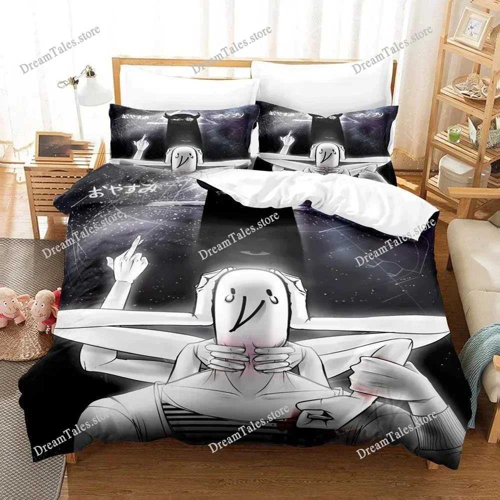 

Комплект постельного белья с 3D-печатью Punpun Oyasumi Goodnight для мальчиков и девочек, двуспальный, королевский размер, пододеяльник, наволочка, для детей и взрослых 741