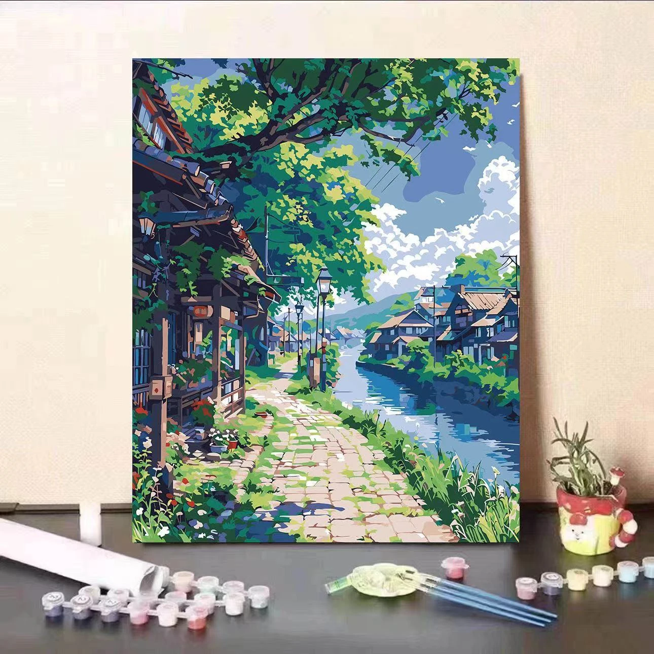 Healing Landscape Oil Painting By Numbers Modern Wall Decor for Living Room Bedroom Perfect Gift No Frame