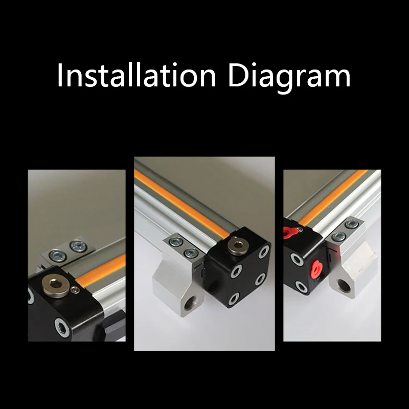 2PCS OSP-P16/25/32/40/50 High-Speed Mechanical Rodless Cylinder With Guide Rail Mounting Accessories Mechanical Buffer Limit