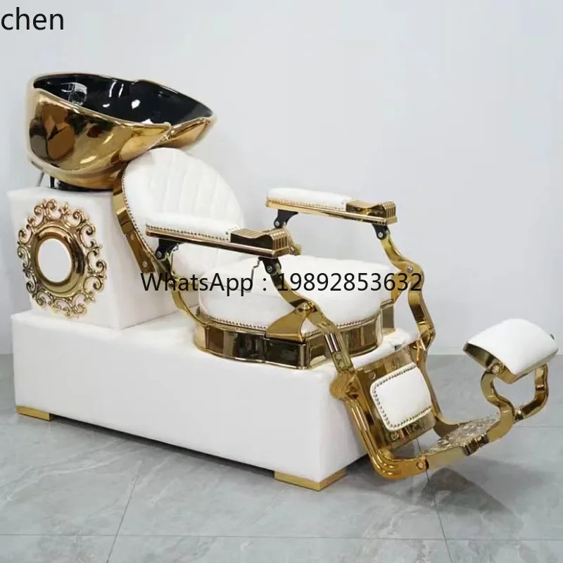 foreign trade sitting flush chair down retro hair cutting chair exit down shampoo bed