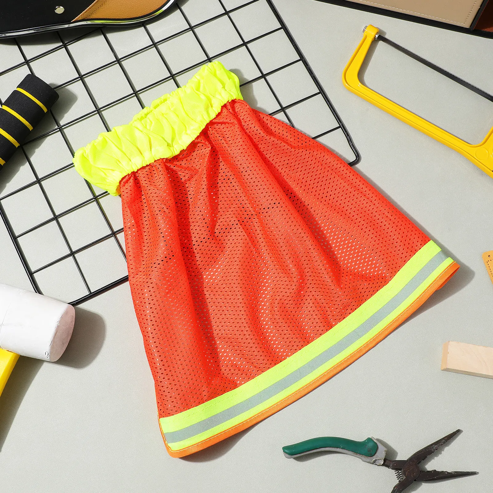 

10Pcs Safety Hard Hat Neck Shade Reflective Strip Uv Protection Cooling Mesh Construction Sun Protector Outdoor Work Neck Cover