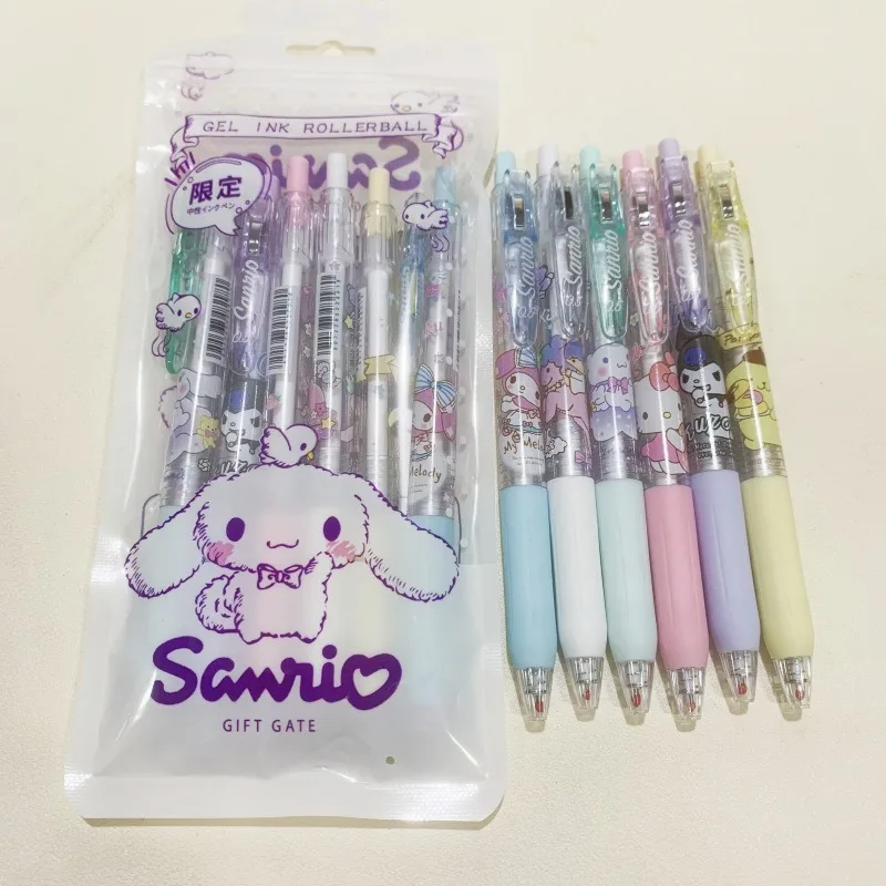 

Набор из 6 гелевых ручек Sanrio: милые персонажи, креативный дизайн, для мальчиков и девочек, канцелярские принадлежности