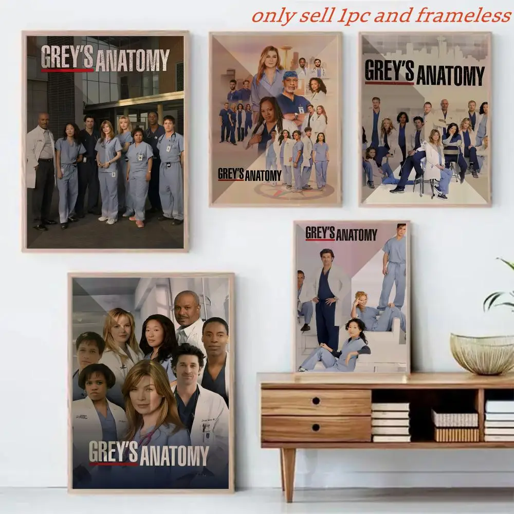 G-Greys Anatomy TV SERIES Painting Calligraphy Canvas Mural For Interior Walls Crease-Free Beautiful For Living Room Bedroom