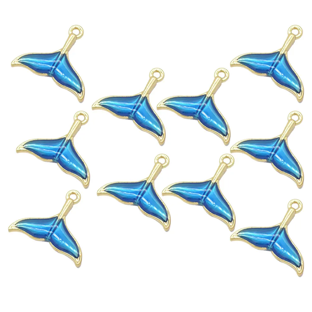 

10 шт., кулон с хвостом русалки, сплав, стильные ювелирные изделия «сделай сам», ожерелье, браслет, серьги, очаровательное красочное подвесное украшение