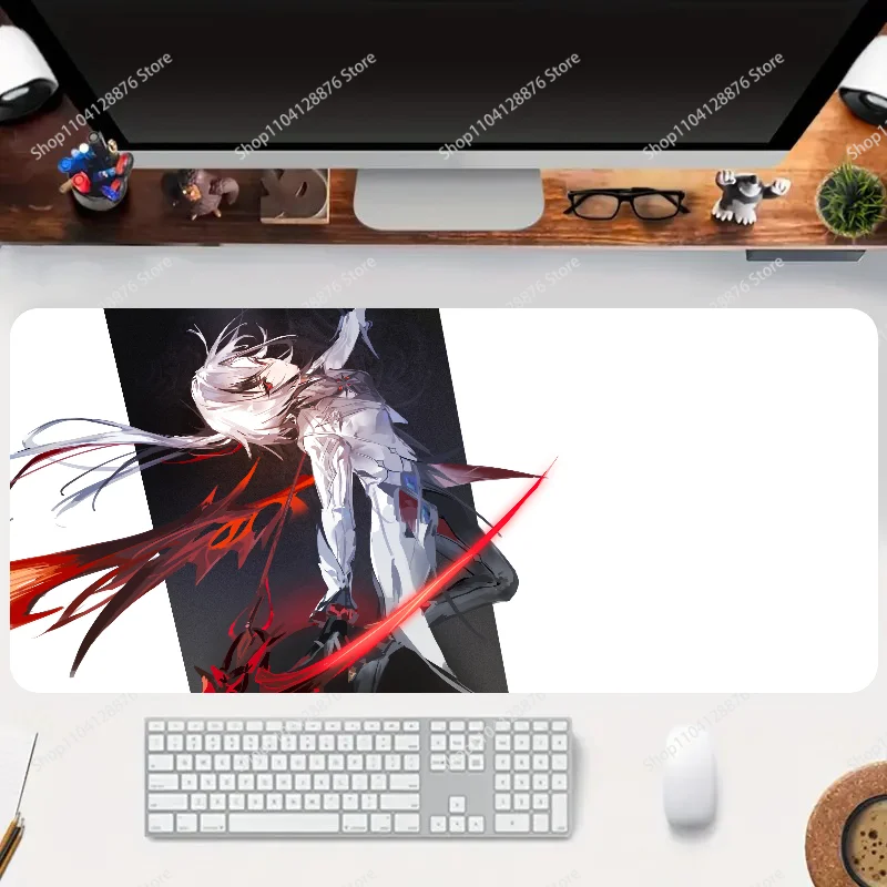 Alfombrilla de ratón Genshin Arlecchino, alfombrilla de ratón para juegos, accesorios para Pc, alfombrilla para teclado, Protector de escritorio, almohadillas para ratón