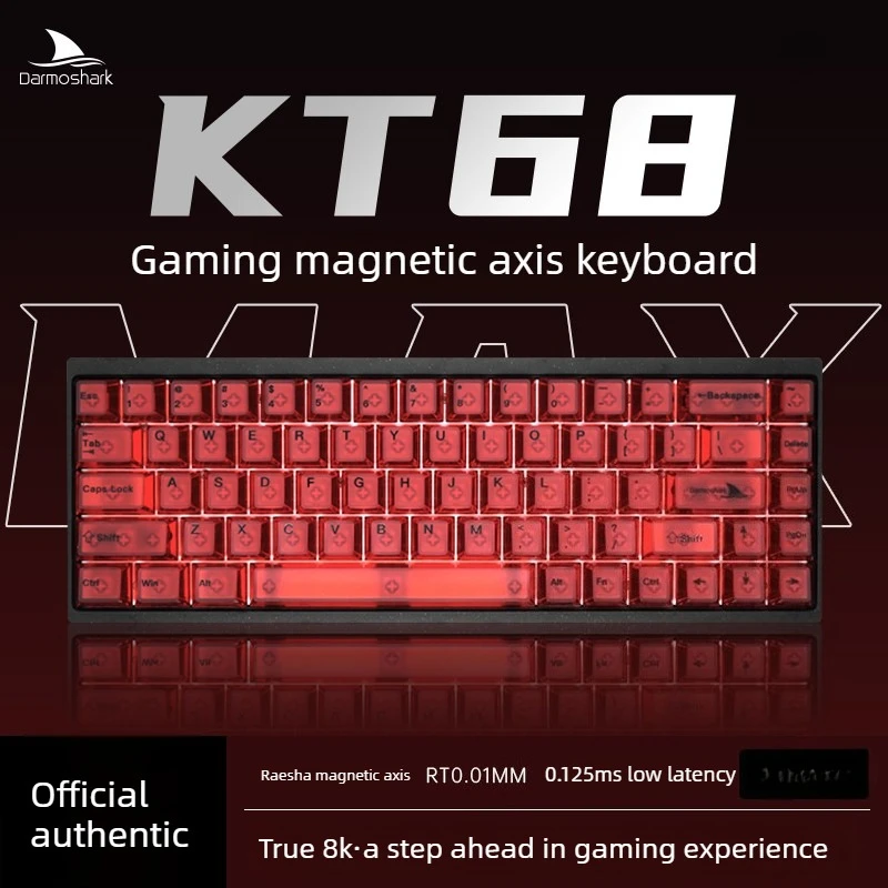 Darmoshark KT68Max Magnetic Gaming Keyboard 8000Hz Rapid Trigger Wired ProGamer Keyboard,0.01mm RT Accuracy,0.08ms Latency