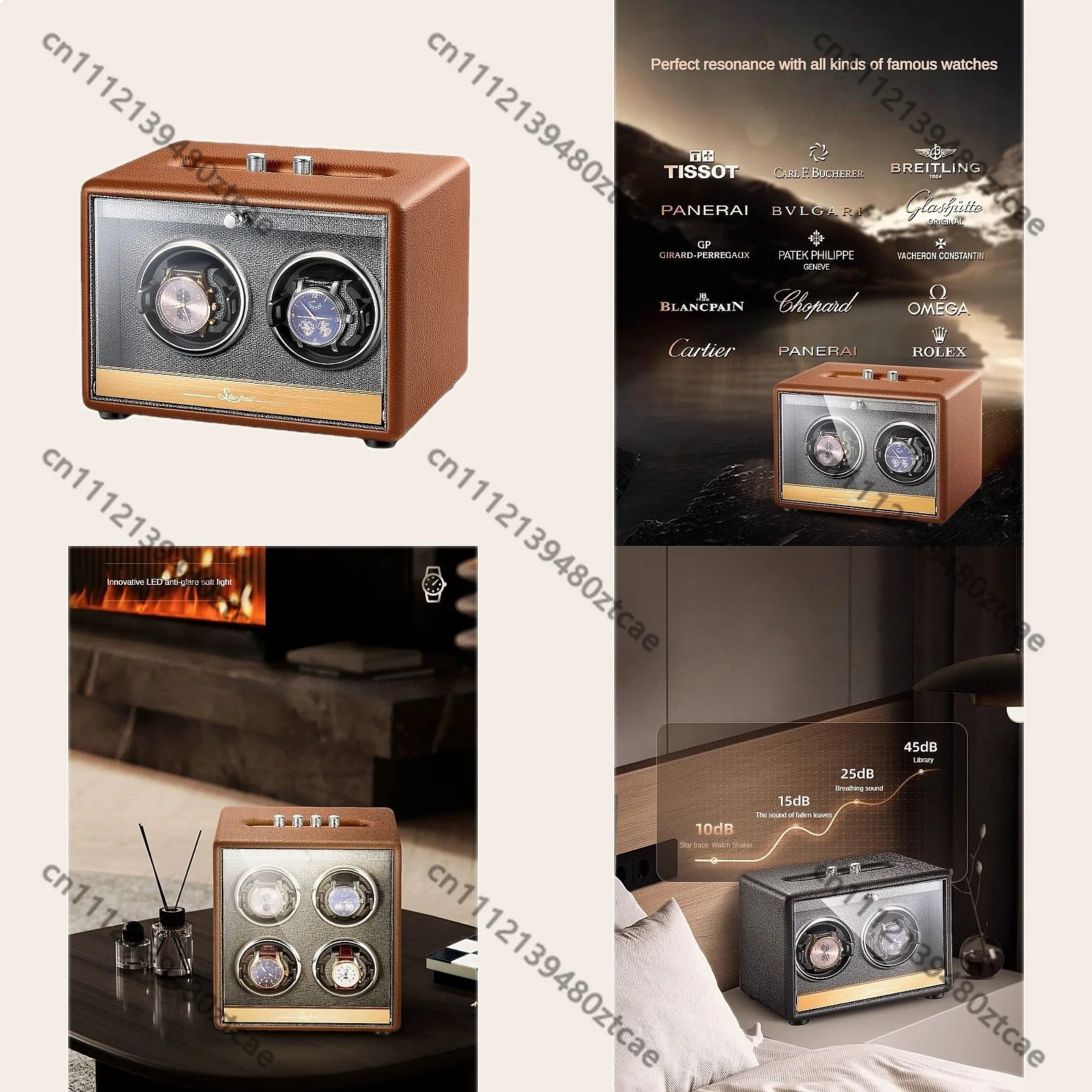 Luxury Automatic Watch Winder Box Organizer Storage Rotator Display Shaker Safe
