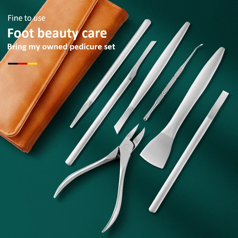 High-Quality Pedicure Knife Set Professional Ingrown Toenail Foot Care Tools Stainless Steel Nail Nippers Clipper Remover Kit