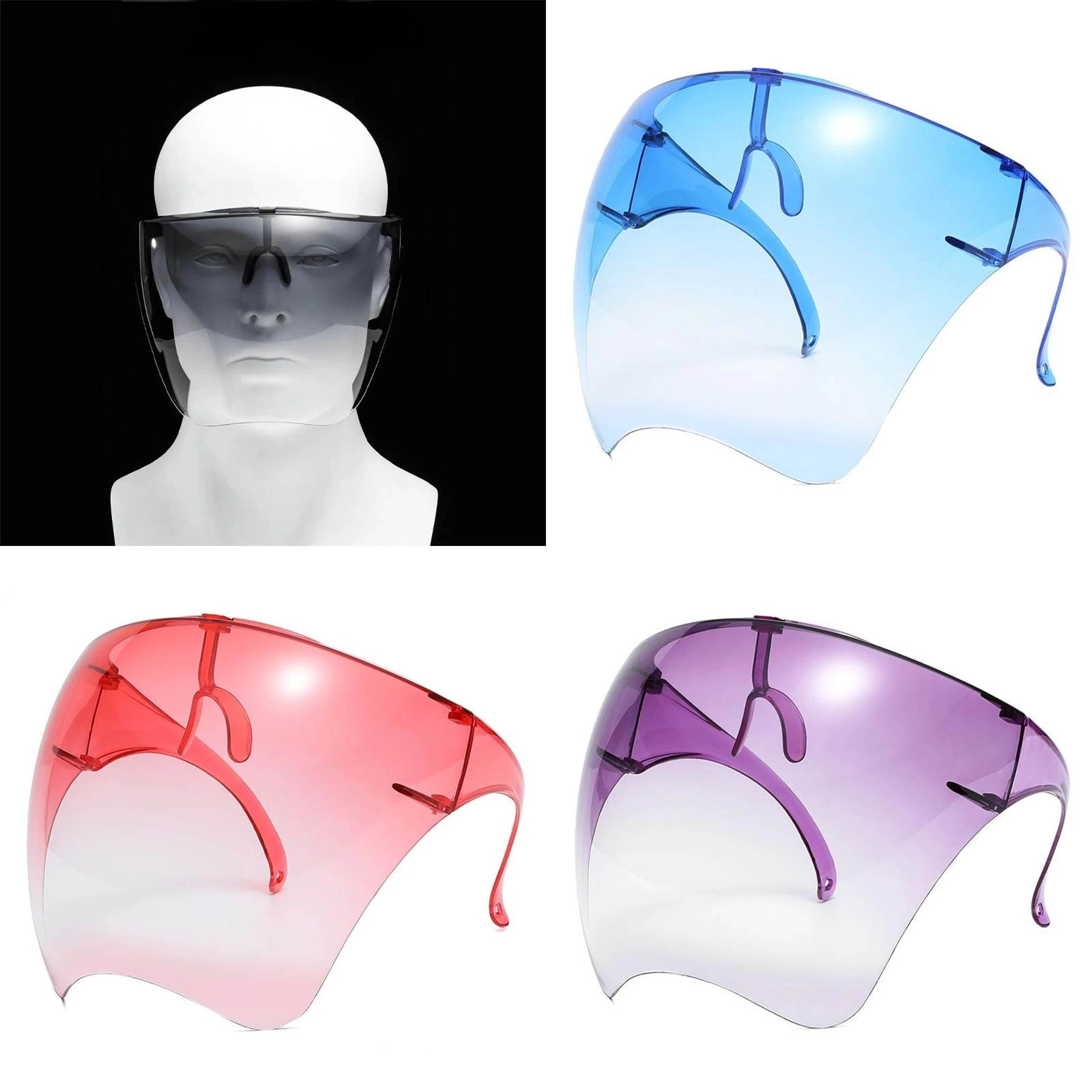 Face Shield Transparent Cover  HD Baffle Block Dustproof Anti Droplet for Construction and Gardening