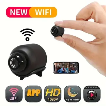 1080P HD WiFi Mini Camera Home Baby Monitor Indoor Pet Security Security Night Vision IP Camera Audio SD Card Slot Video Camera