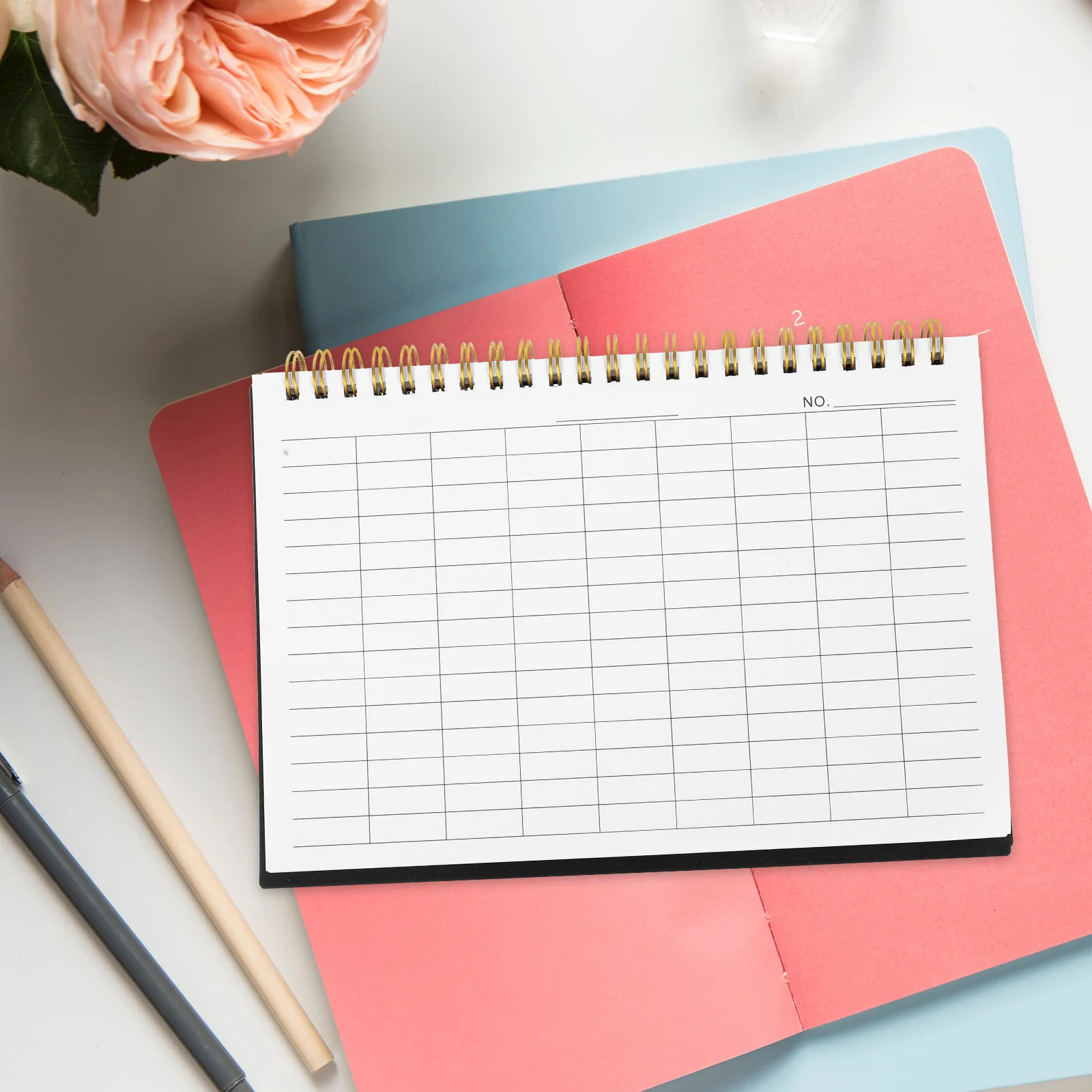 PP Cover Inventory Log Book Blank Lined Pages for Business Inventory Tracking Stock Warehouse School Home